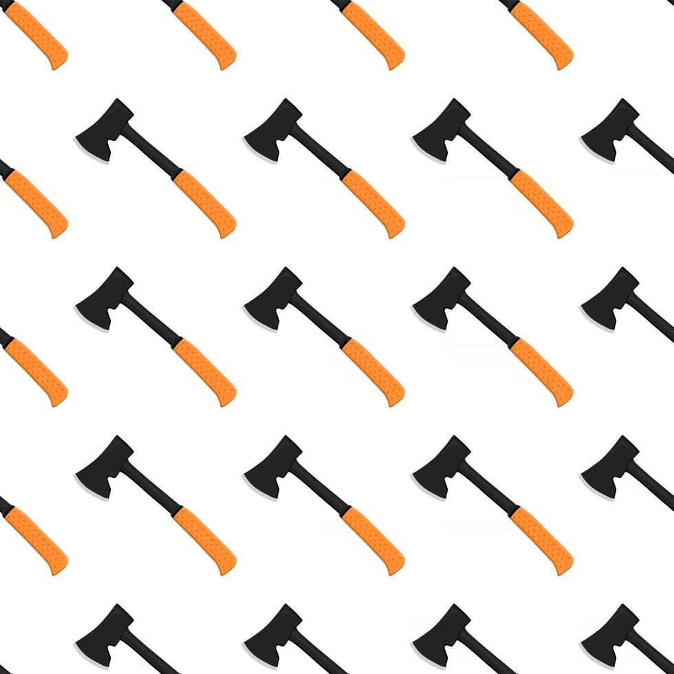 Illustration on theme pattern steel axes with wooden handle vector