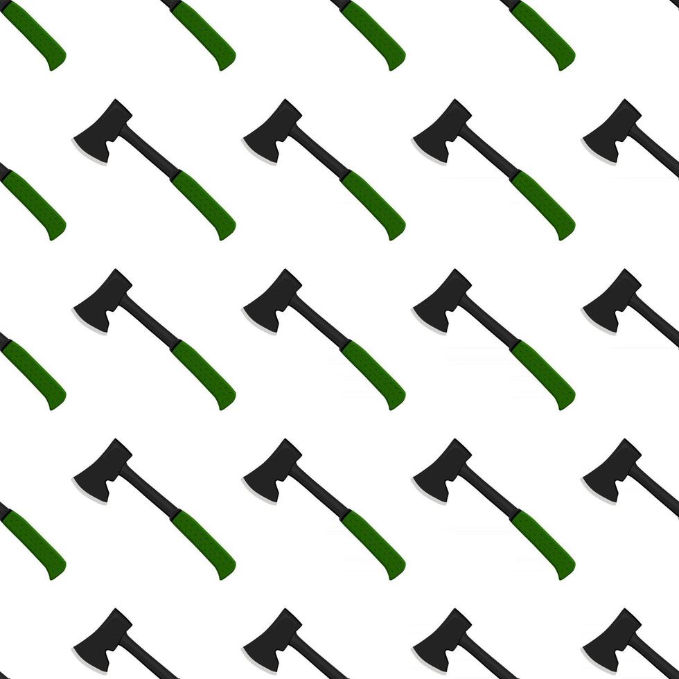 Illustration on theme pattern steel axes with wooden handle vector