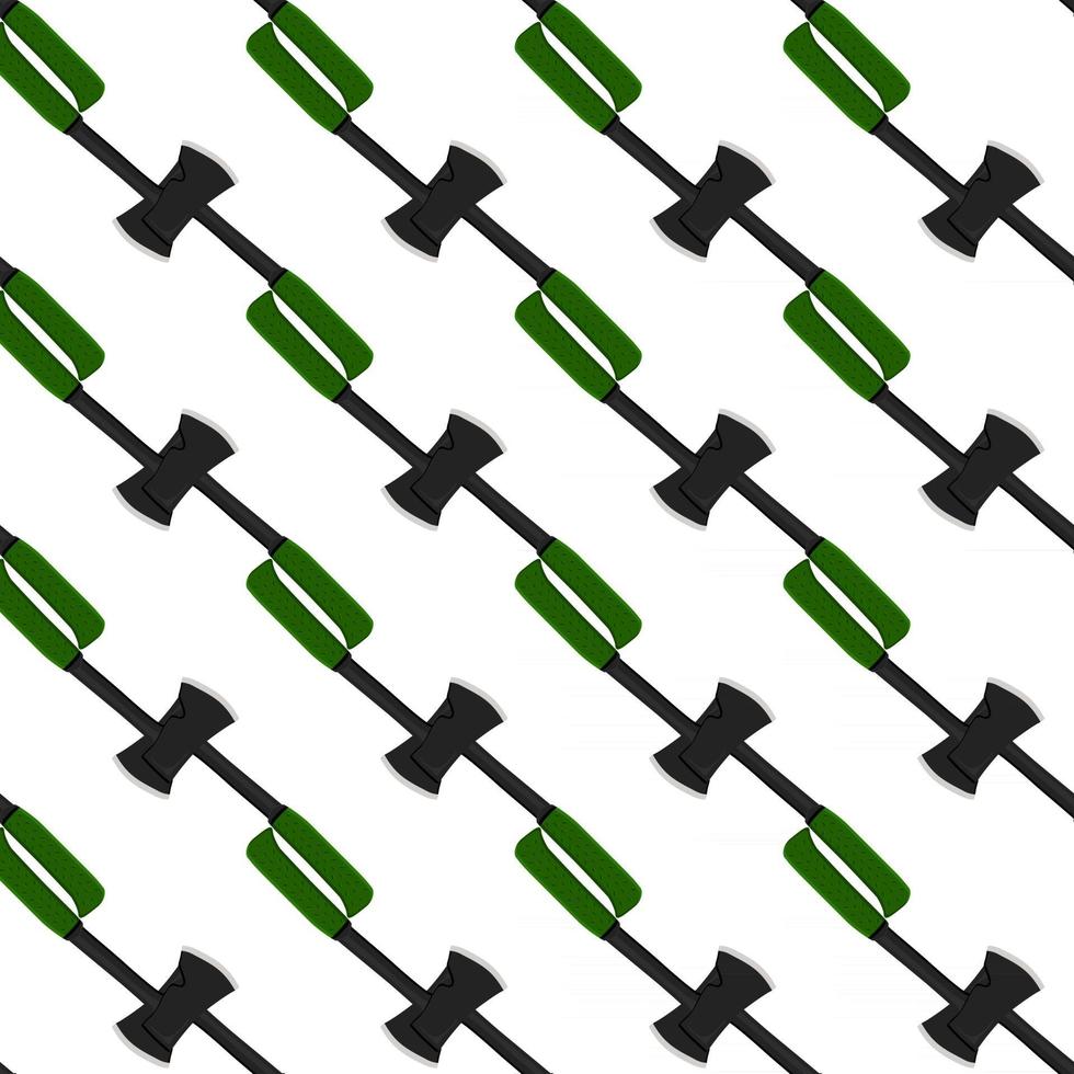 Illustration on theme pattern steel axes with wooden handle vector