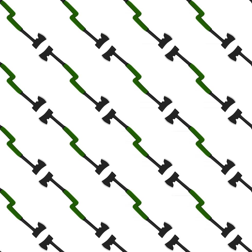 Illustration on theme pattern steel axes with wooden handle vector