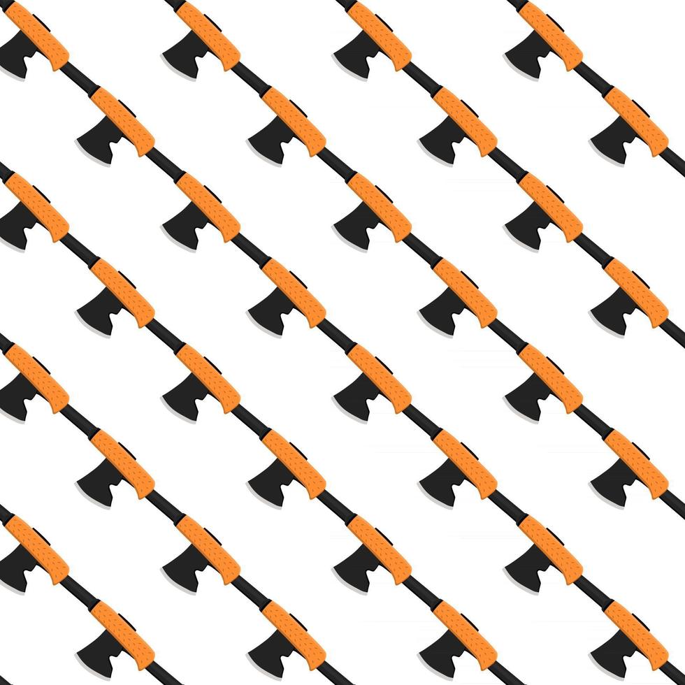 Illustration on theme pattern steel axes with wooden handle vector