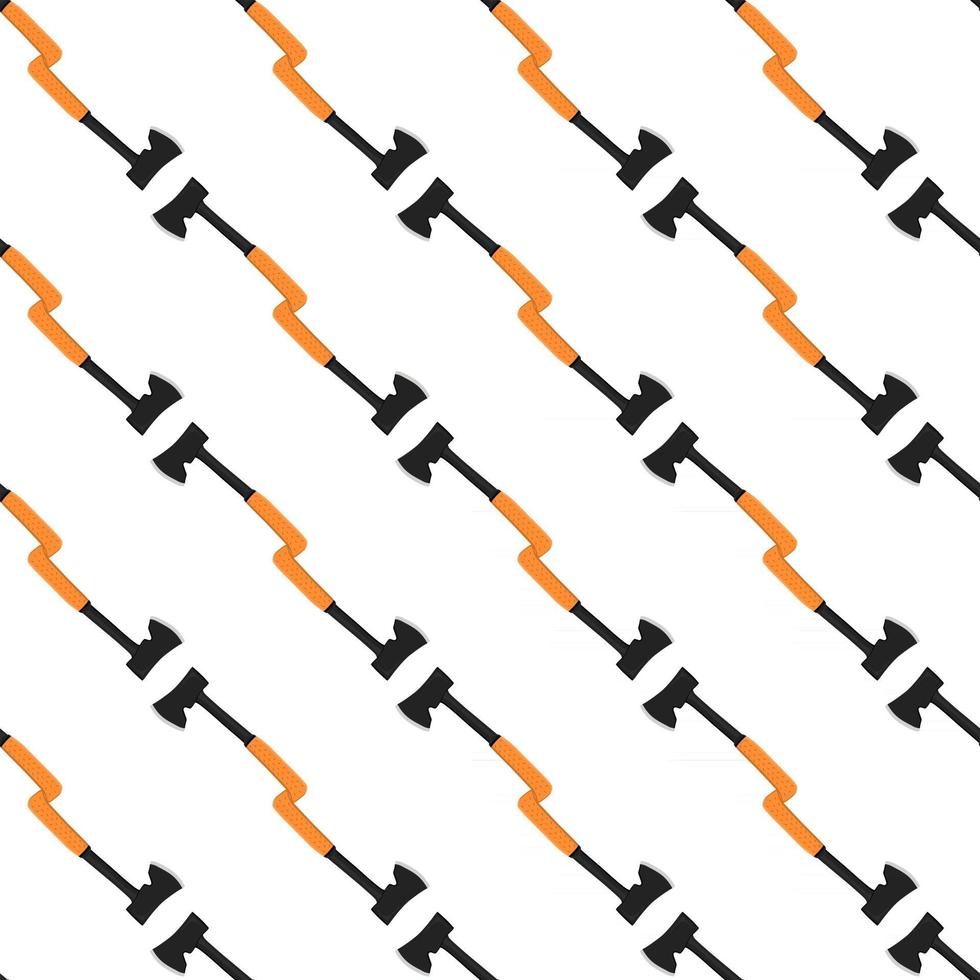 Illustration on theme pattern steel axes with wooden handle vector