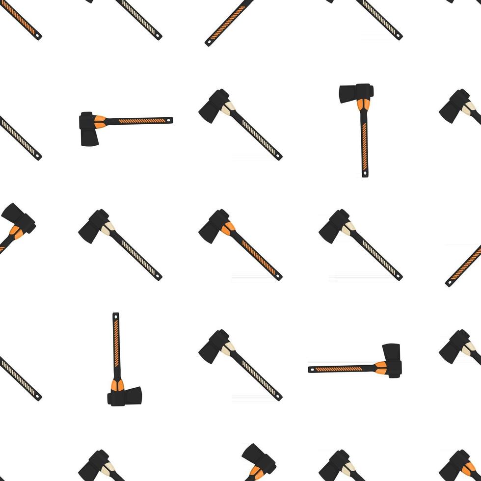 Illustration on theme pattern steel axes with wooden handle vector