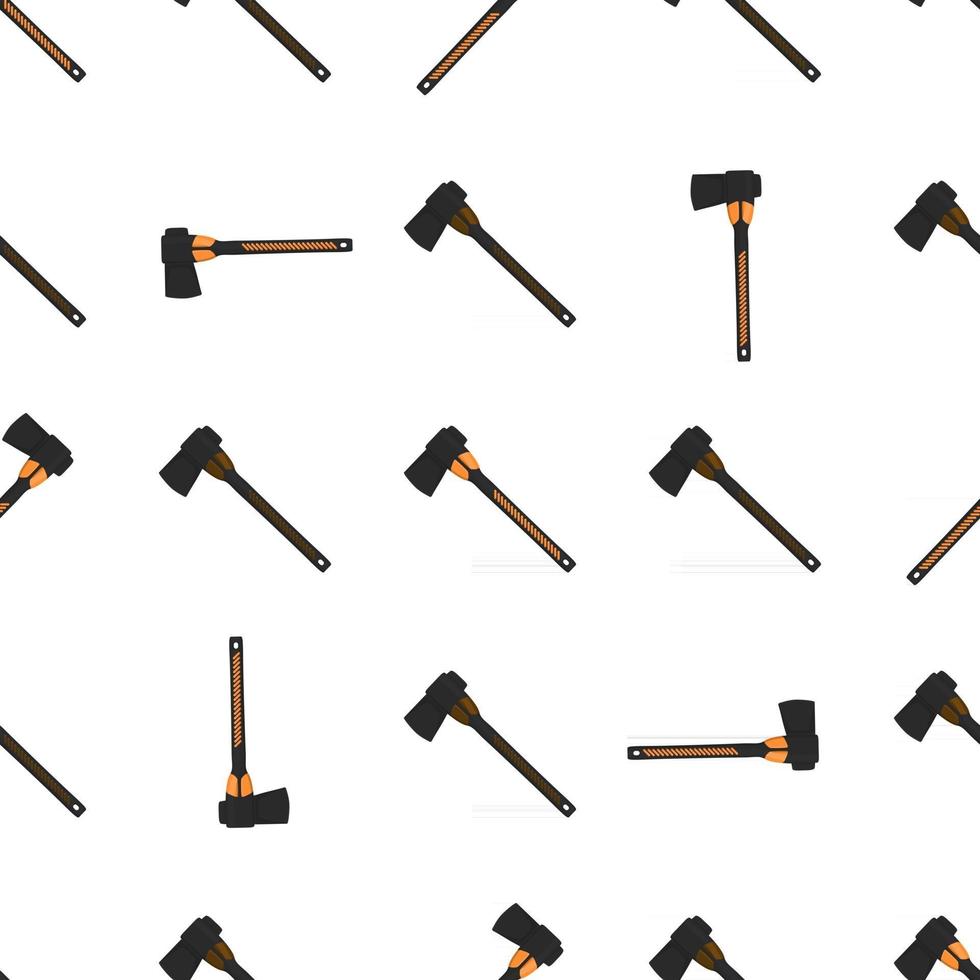 Illustration on theme pattern steel axes with wooden handle vector