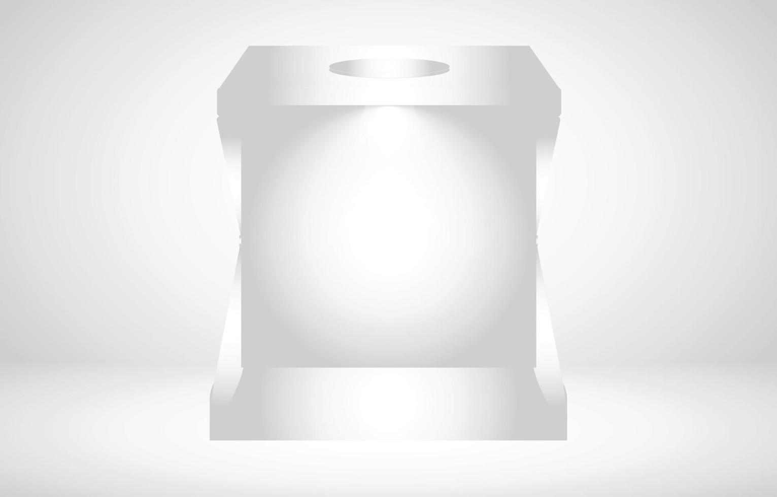 caja blanca con fondo de color vector