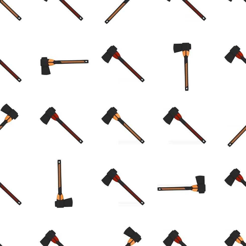 Illustration on theme pattern steel axes with wooden handle vector