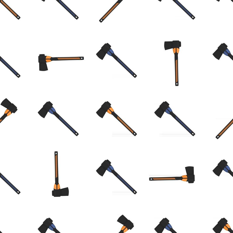 Illustration on theme pattern steel axes with wooden handle vector