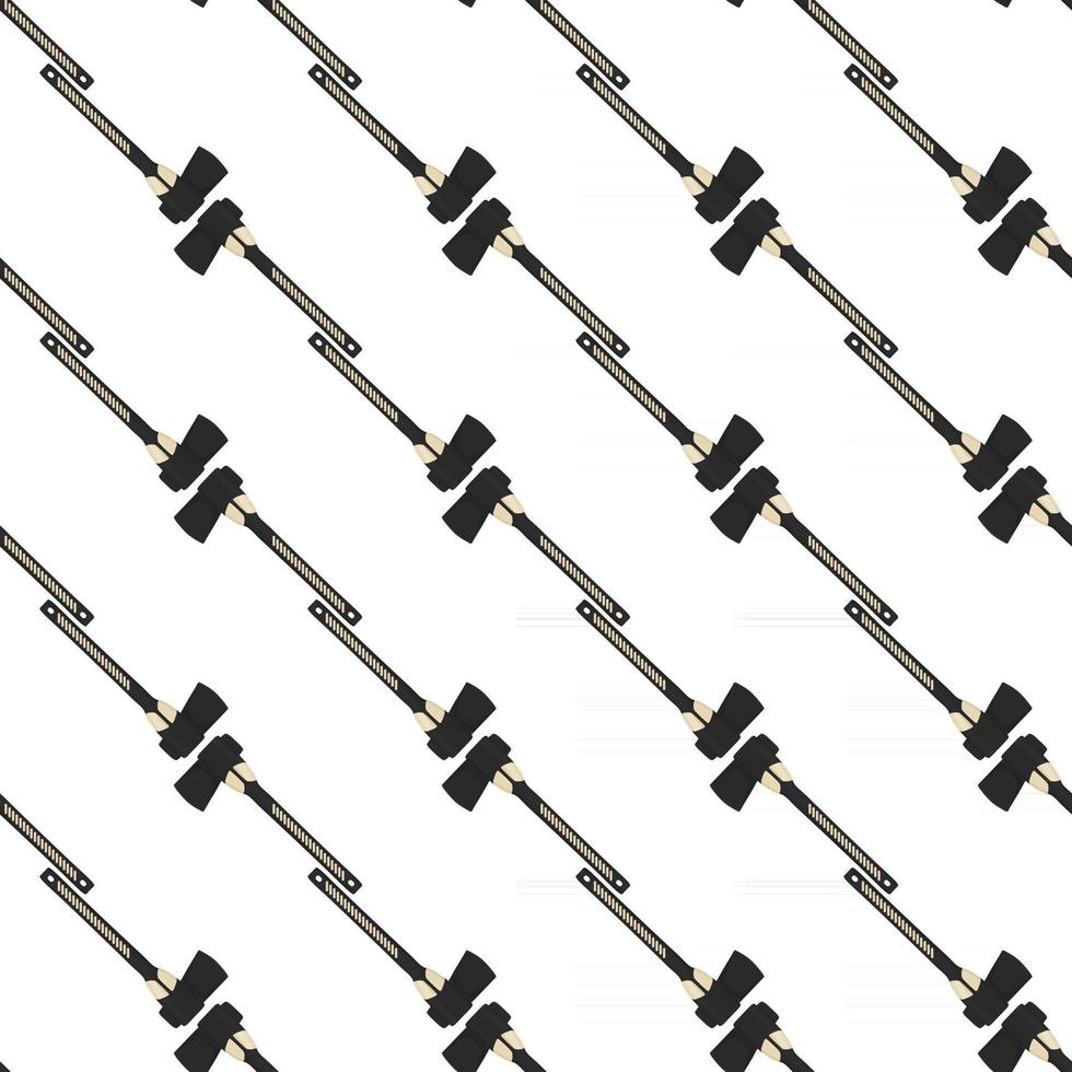 Illustration on theme pattern steel axes with wooden handle vector