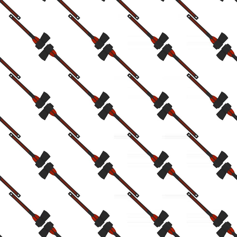 Illustration on theme pattern steel axes with wooden handle vector