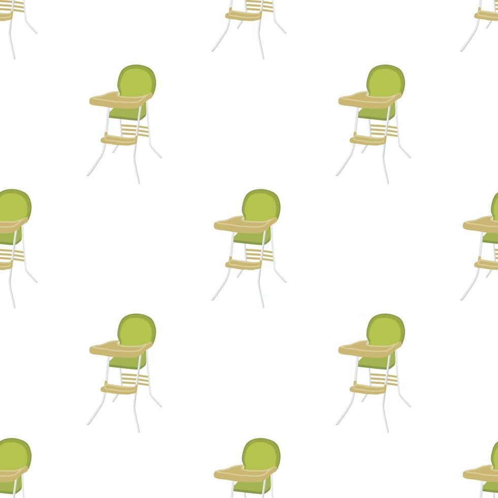 Illustration on theme colorful modern child high chair vector