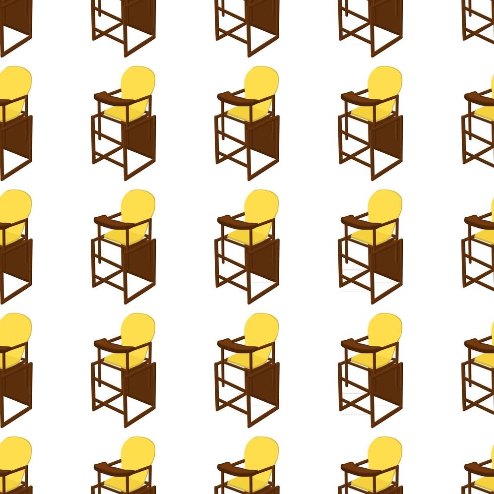 Illustration on theme colorful modern child high chair vector