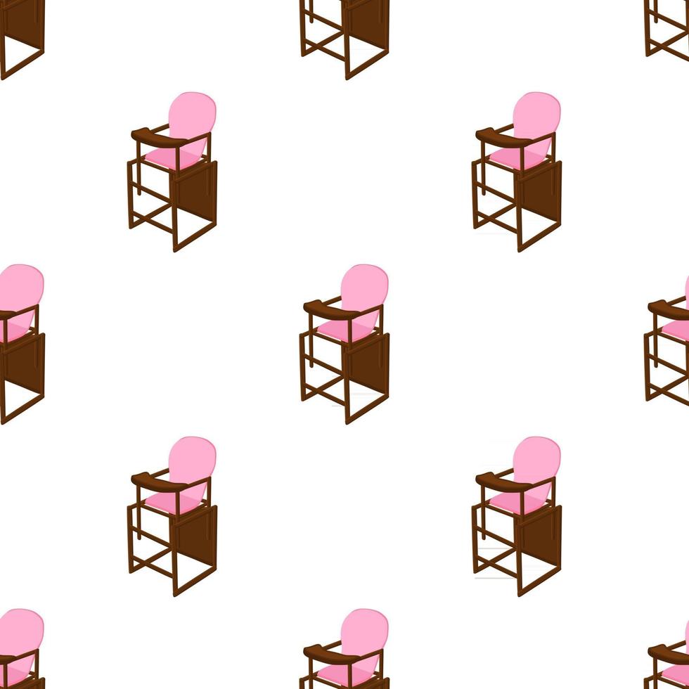 Illustration on theme colorful modern child high chair vector