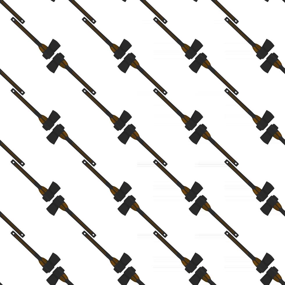 Illustration on theme pattern steel axes with wooden handle vector