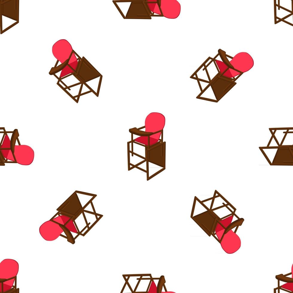 Illustration on theme colorful modern child high chair vector