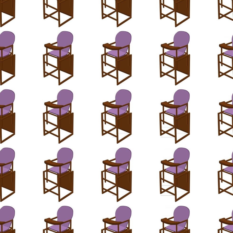 Illustration on theme colorful modern child high chair vector