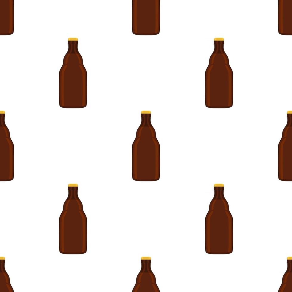 Illustration on theme seamless beer glass bottles with lid for brewery vector