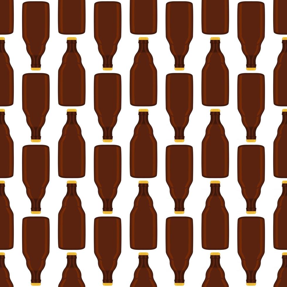 Illustration on theme seamless beer glass bottles with lid for brewery vector