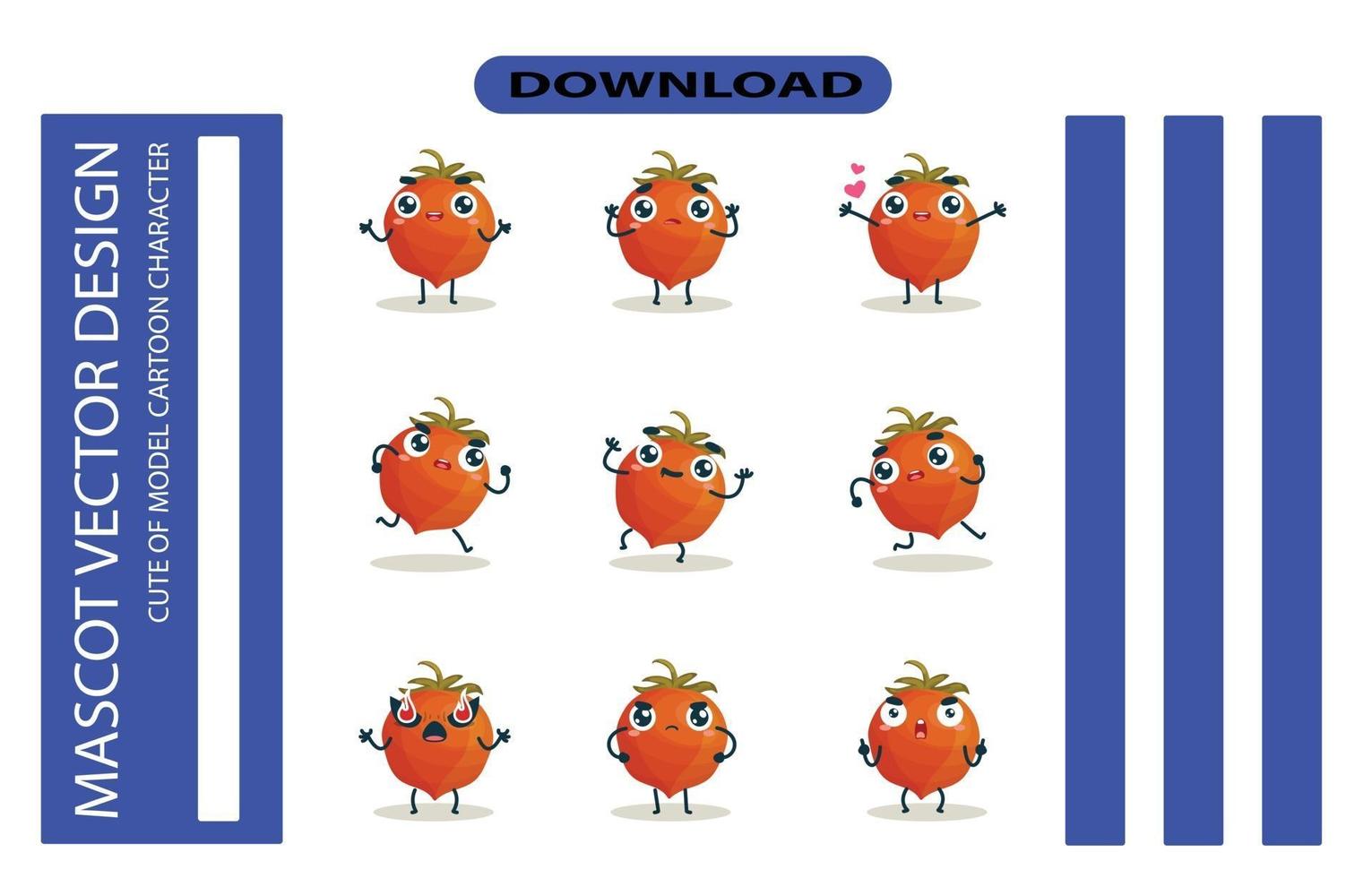 Mascot images of the lanseh set. Free Vector