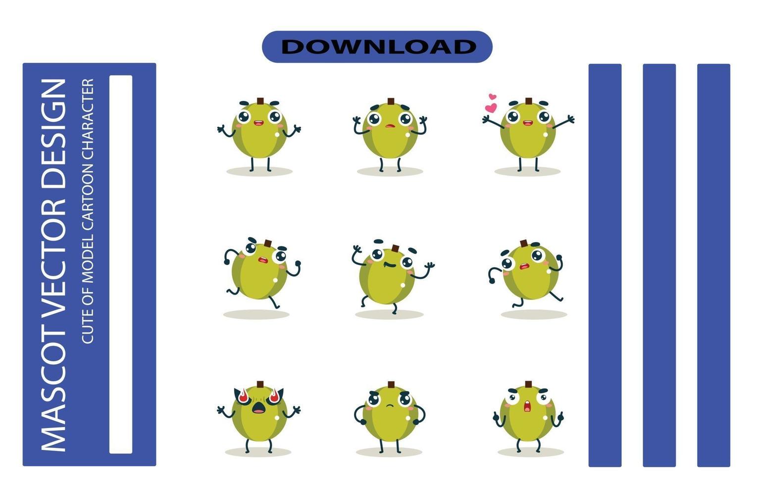 imágenes de la mascota del juego de limón. vector libre