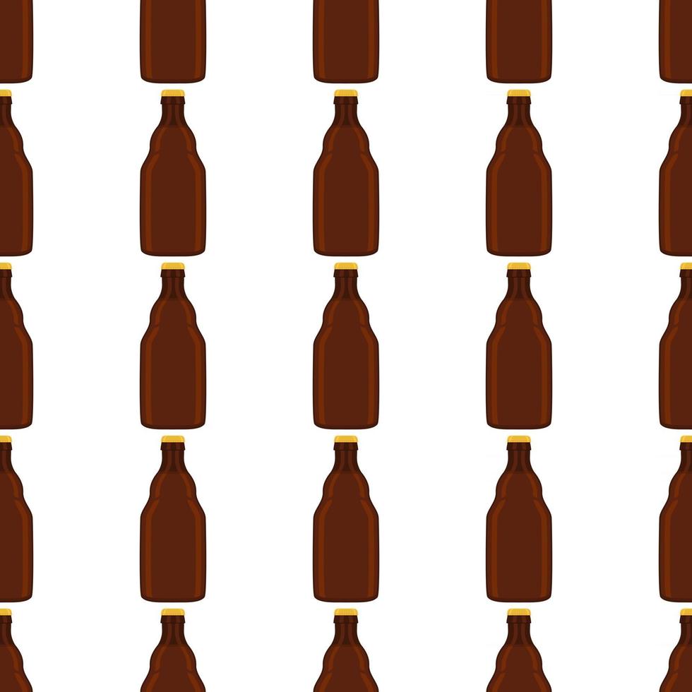 Illustration on theme seamless beer glass bottles with lid for brewery vector