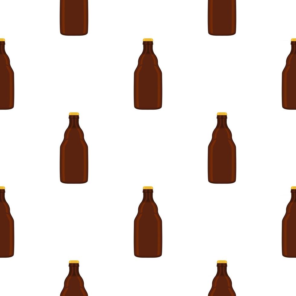 Illustration on theme seamless beer glass bottles with lid for brewery vector