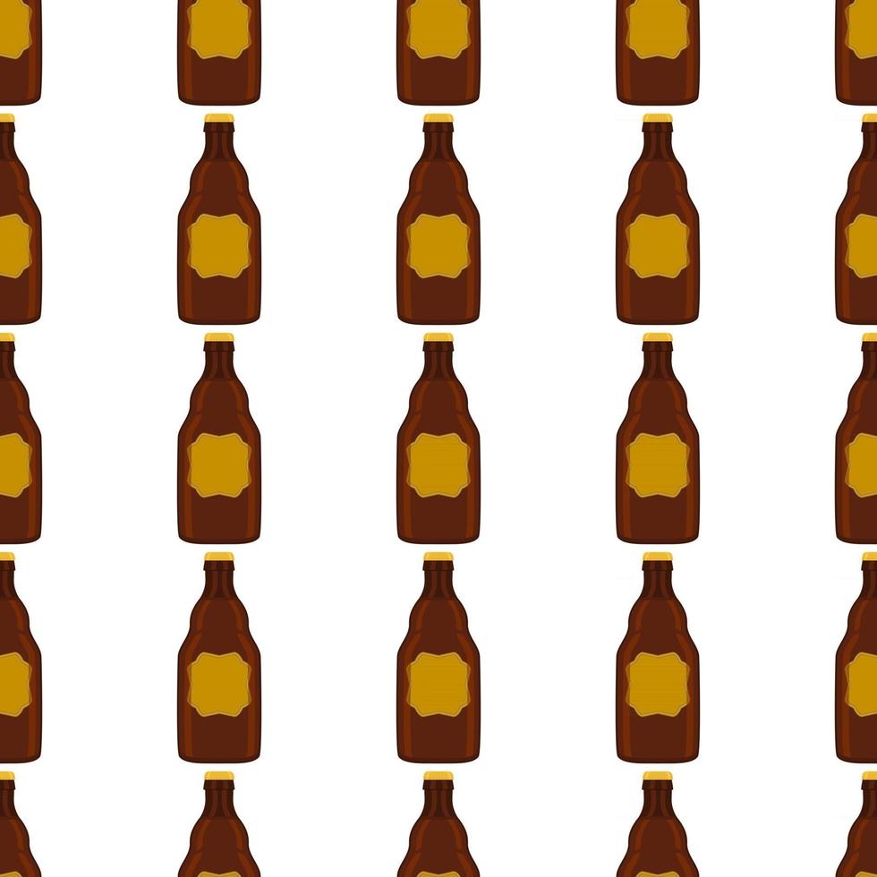 Illustration on theme seamless beer glass bottles with lid for brewery vector