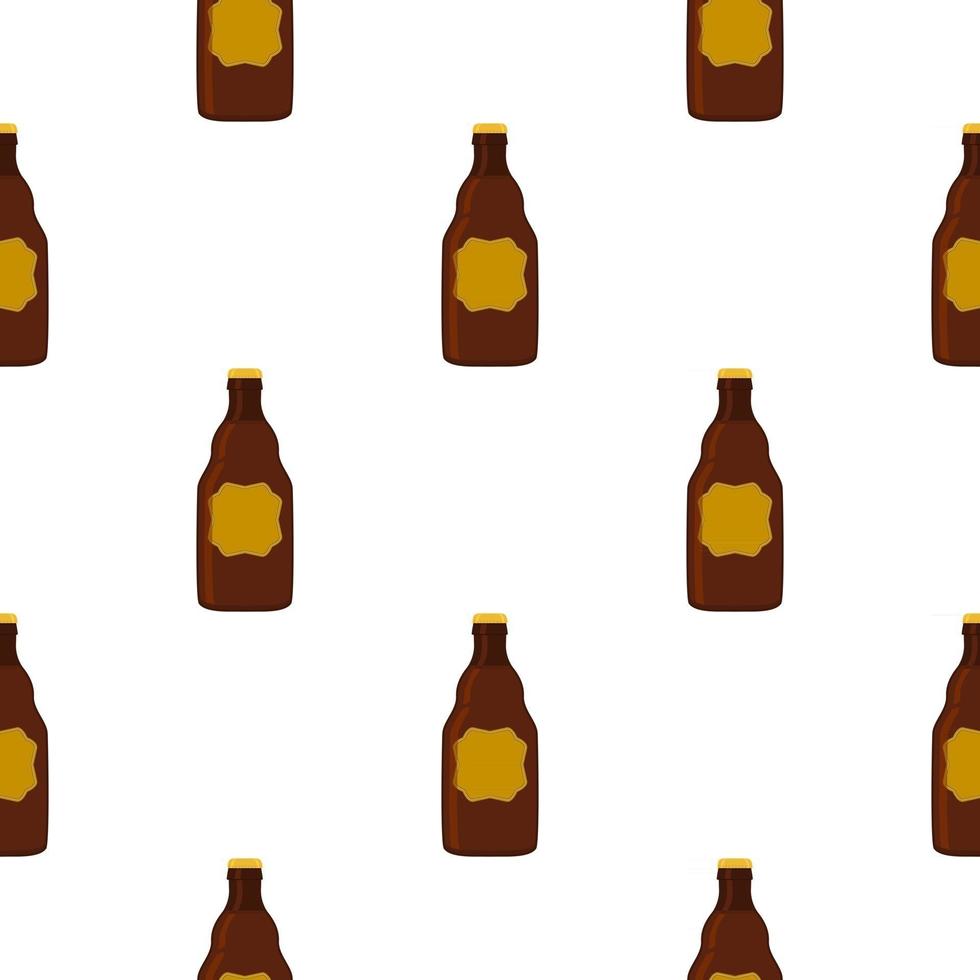 Illustration on theme seamless beer glass bottles with lid for brewery vector