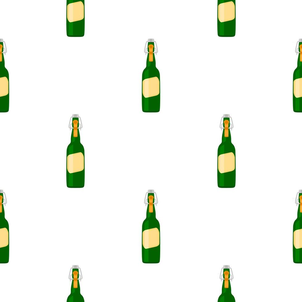 Illustration on theme seamless beer glass bottles with lid for brewery vector