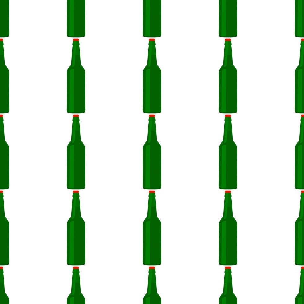 Illustration on theme seamless beer glass bottles with lid for brewery vector