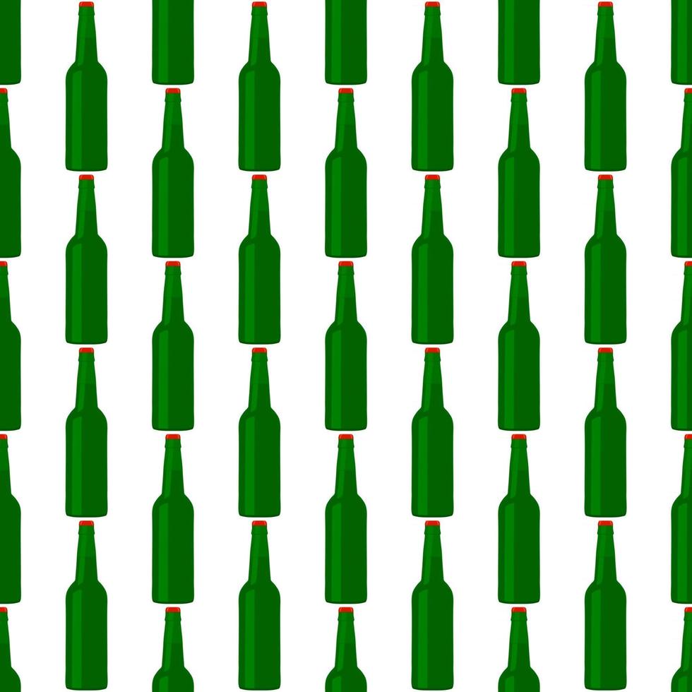 Illustration on theme seamless beer glass bottles with lid for brewery vector