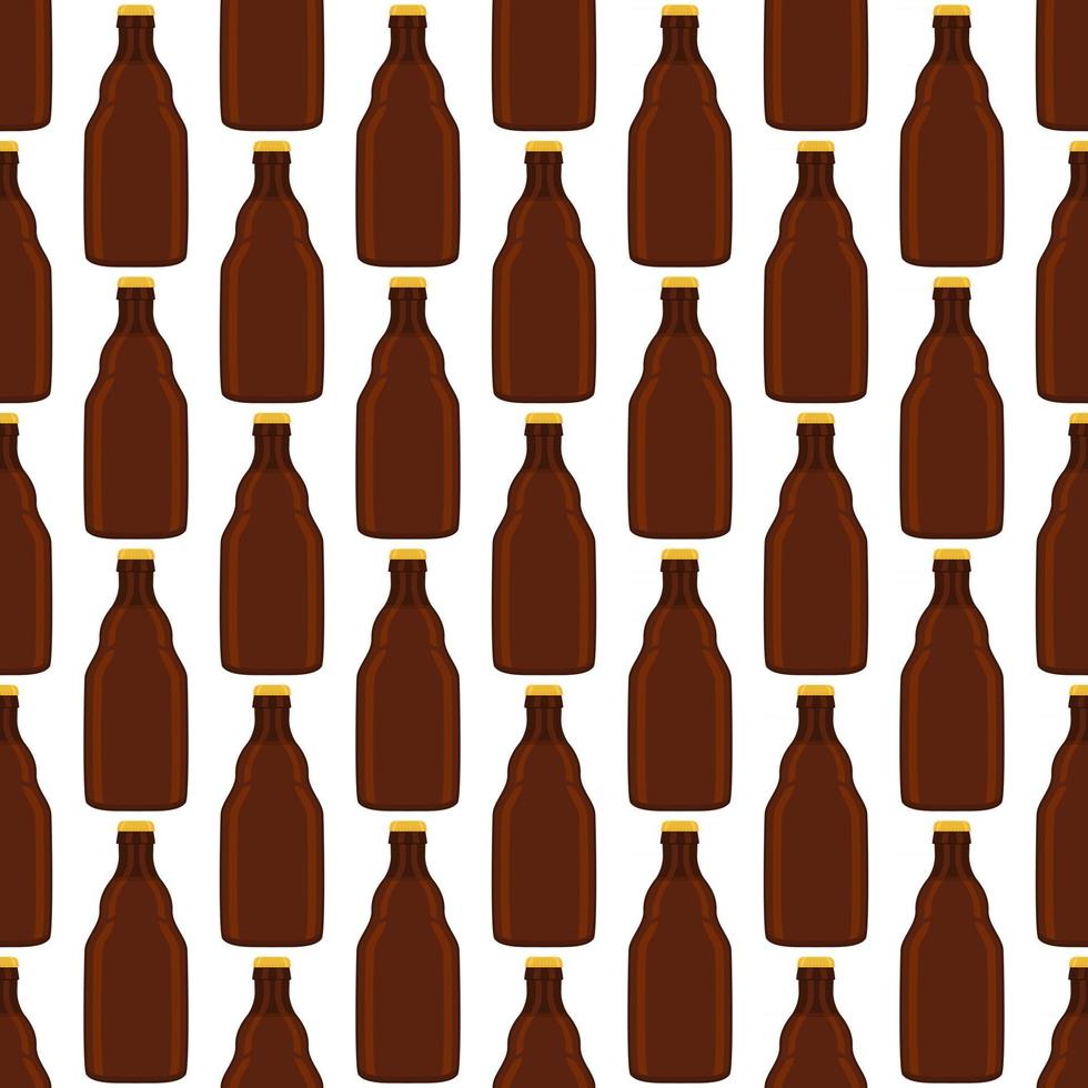 Illustration on theme seamless beer glass bottles with lid for brewery vector