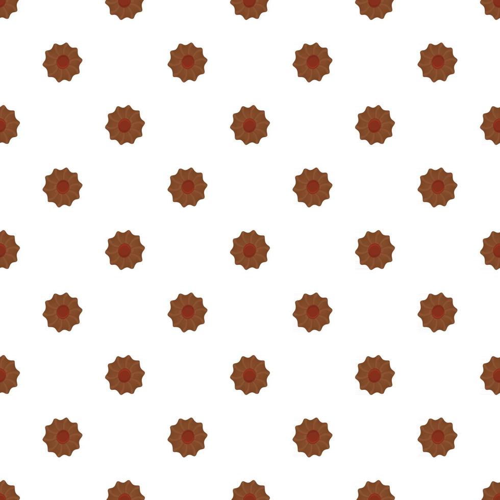 big set identical biscuit, kit colorful pastry cookie vector