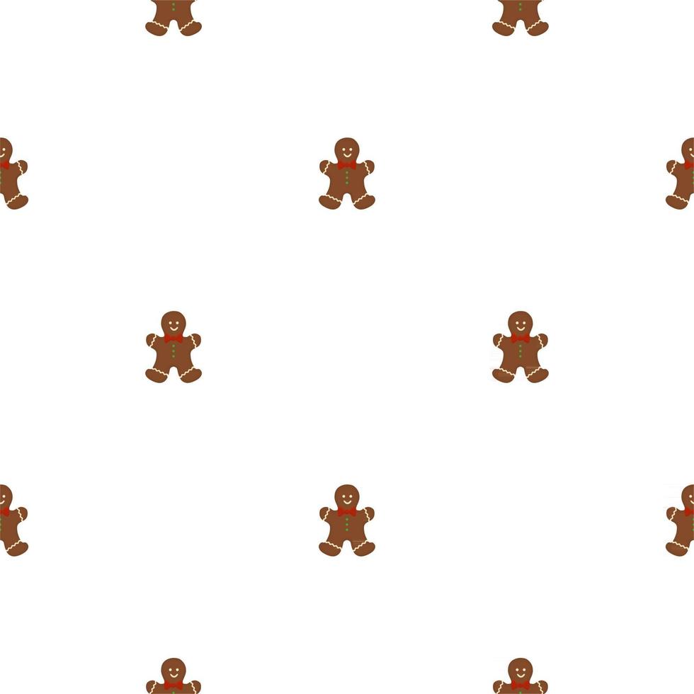 Big set identical gingerbread man, kit colorful pastry cookie vector