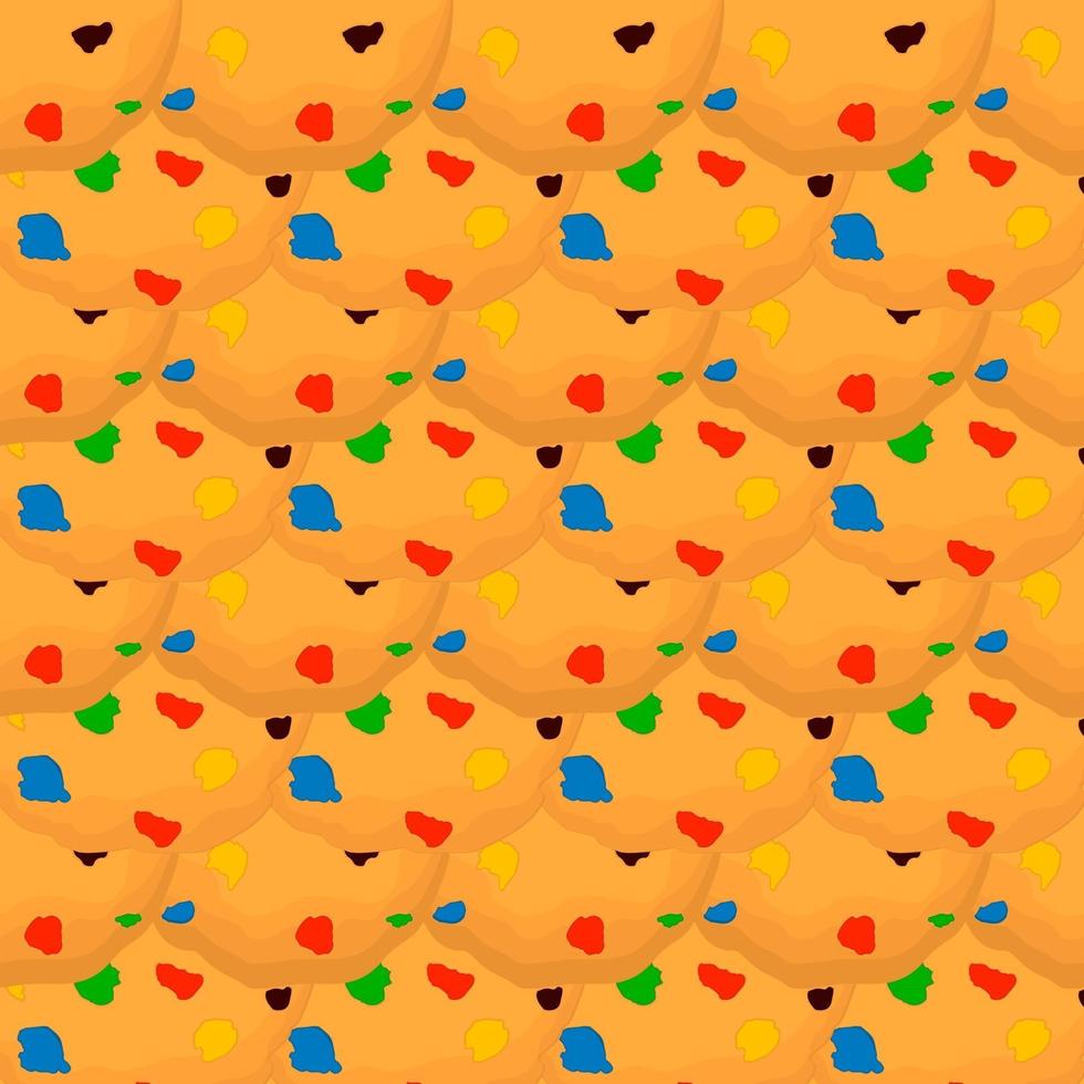 juego grande de galletas idénticas, juego de galletas de colores vector