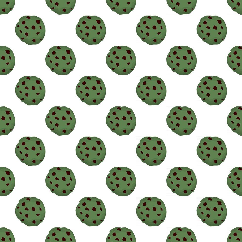 big set identical biscuit, kit colorful pastry cookie vector