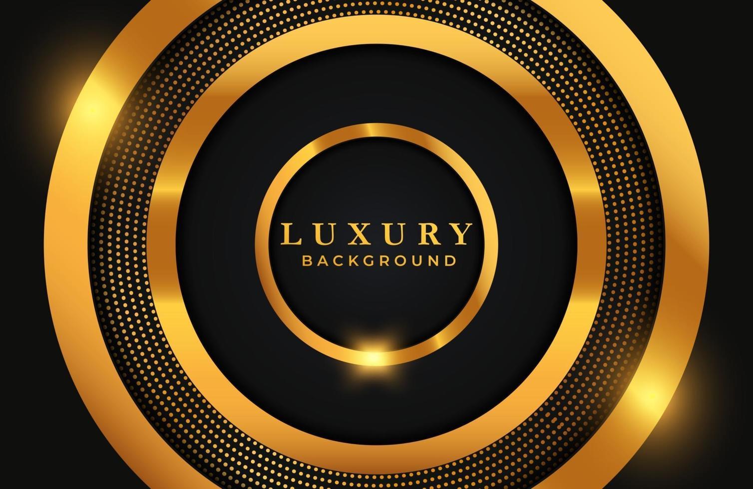 Luxury premium black gold background with abstract elements vector