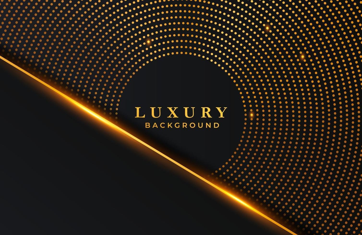 Luxury premium black gold background with abstract elements vector