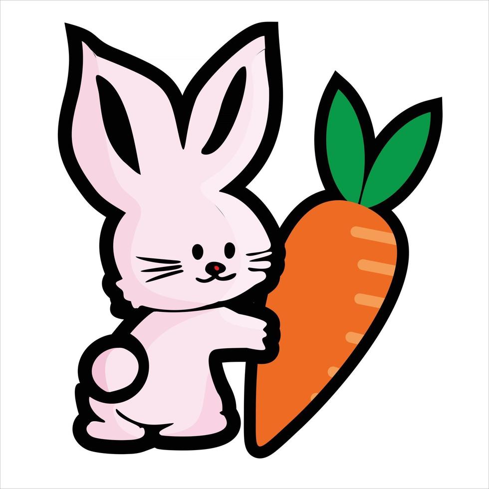 cute bunny character cartoon illustration 3014418 Vector Art at Vecteezy