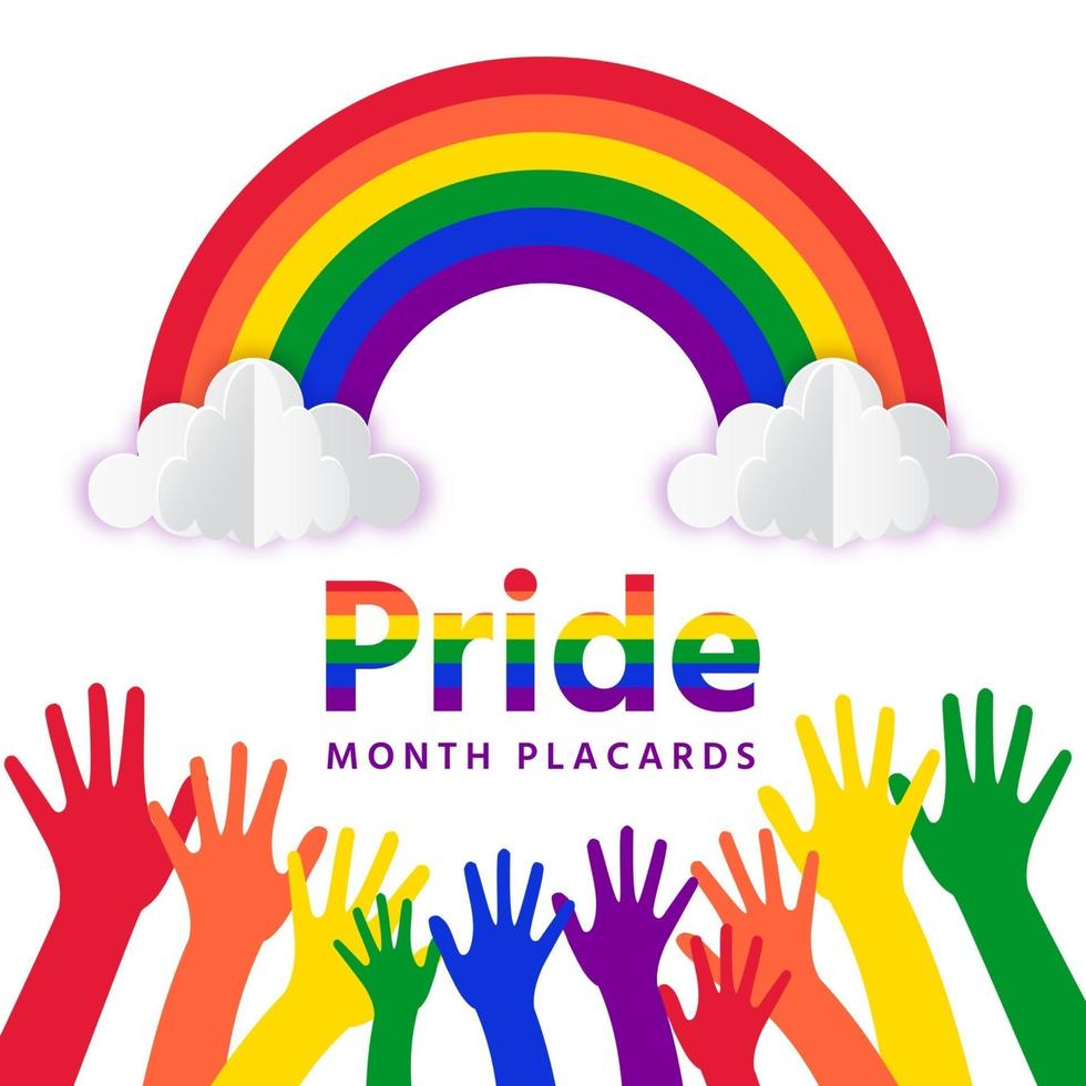 Pride month rainbow vector