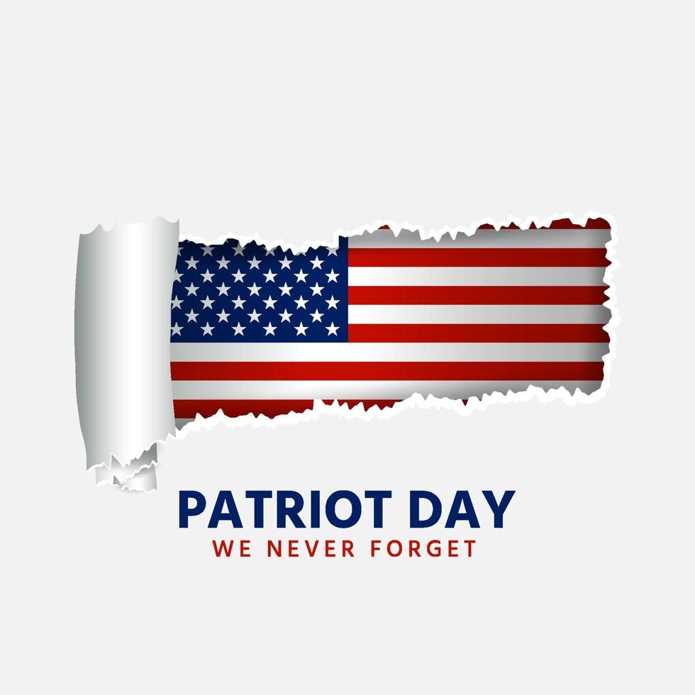 Patriotic day tear the paper vector