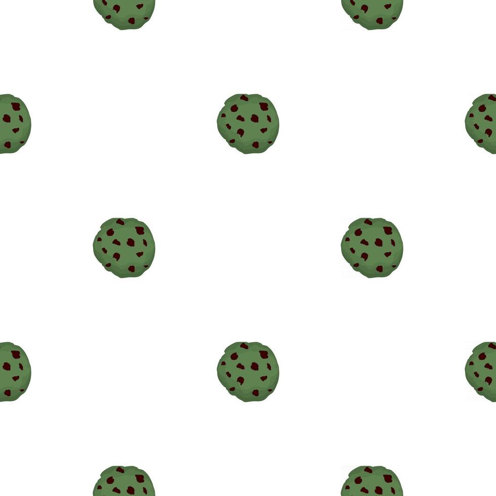big set identical biscuit, kit colorful pastry cookie vector