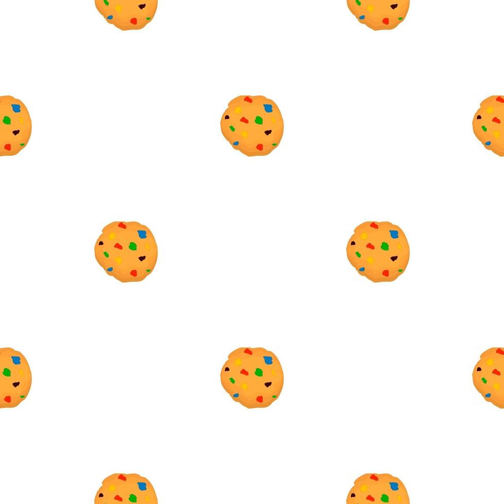 big set identical biscuit, kit colorful pastry cookie vector