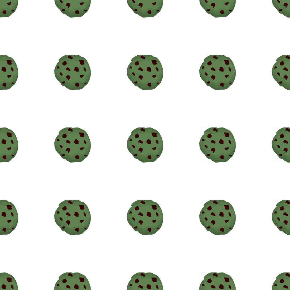 big set identical biscuit, kit colorful pastry cookie vector