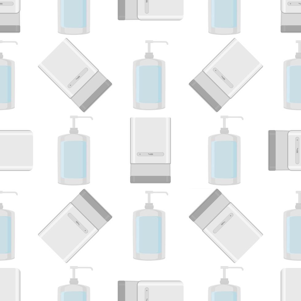 Seamless of many identical sanitizer in soap dispenser vector