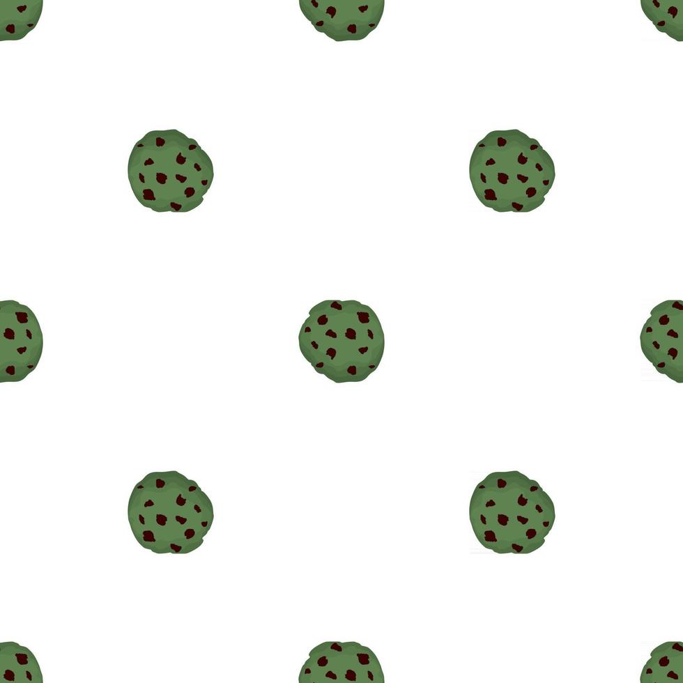 big set identical biscuit, kit colorful pastry cookie vector
