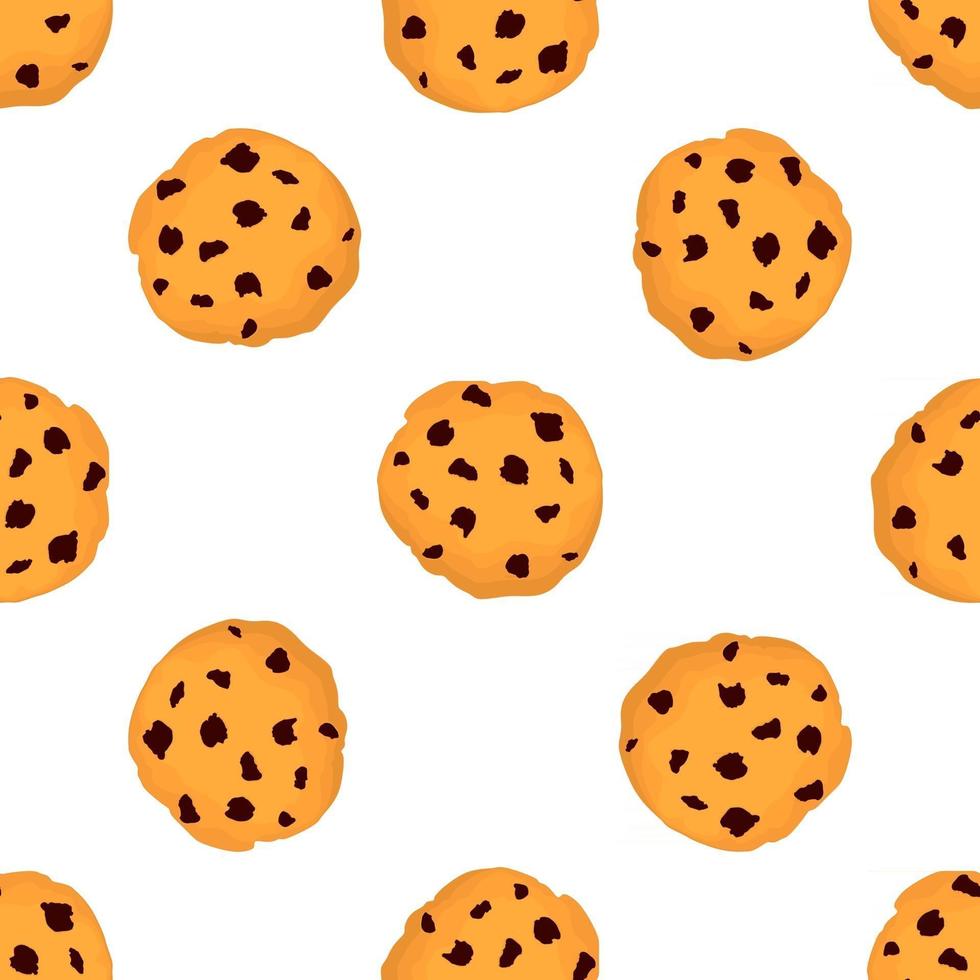 big set identical biscuit, kit colorful pastry cookie vector