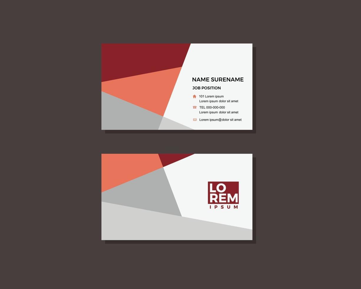 modern geometric businesscard design template vector