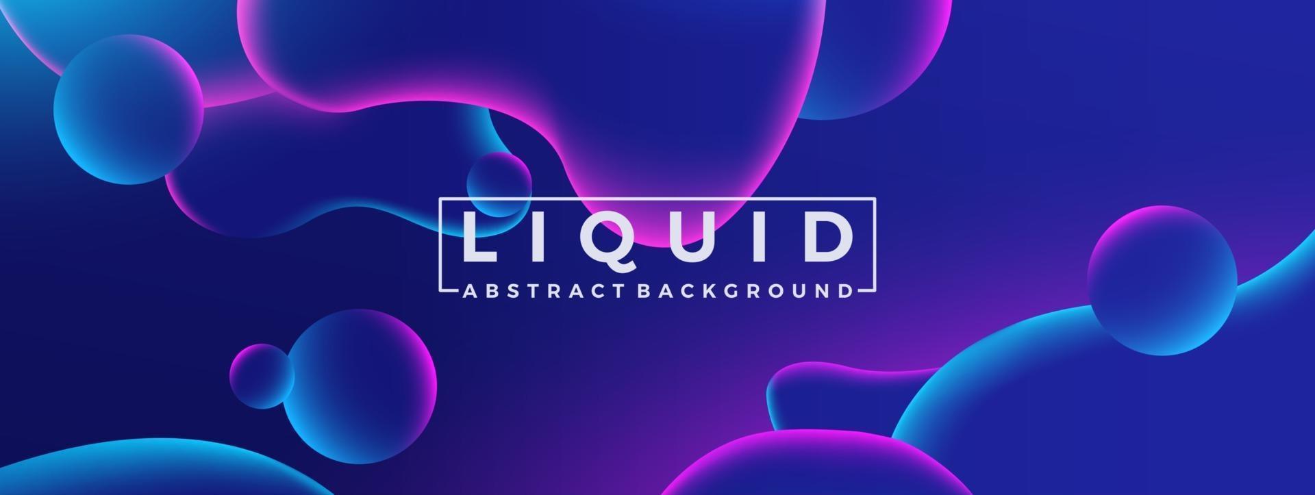 Liquid abstract fluid gradient shapes background design template vector