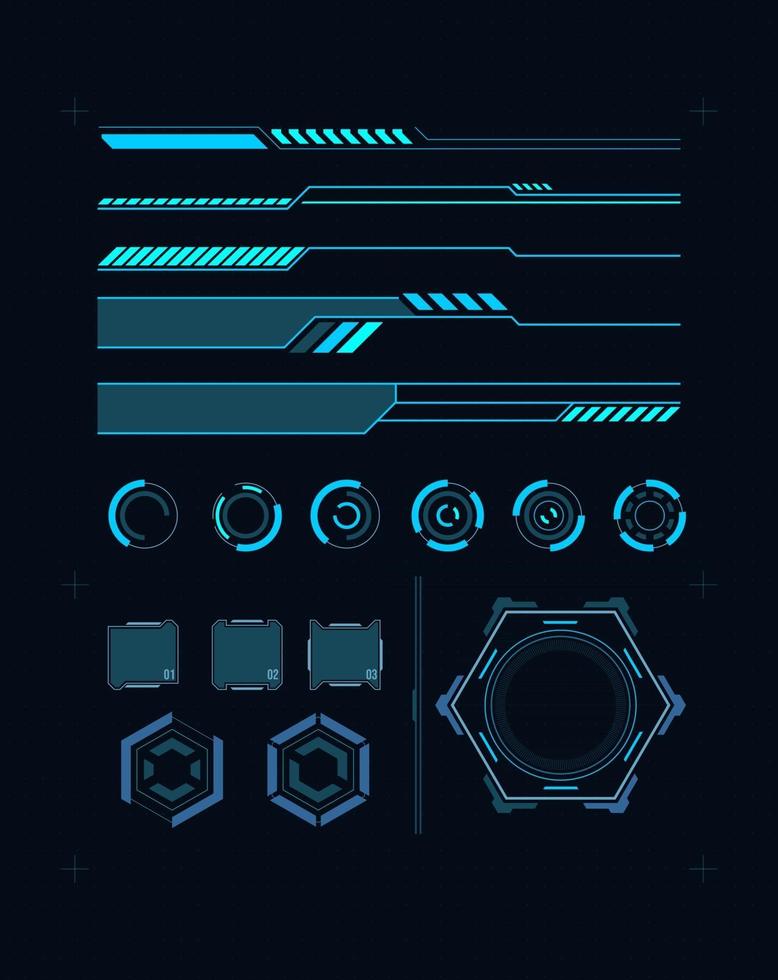 hud element interface technology vector design template