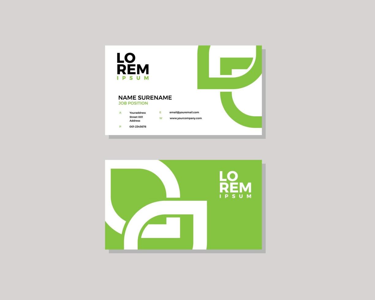 simple modern geometric business card design template vector